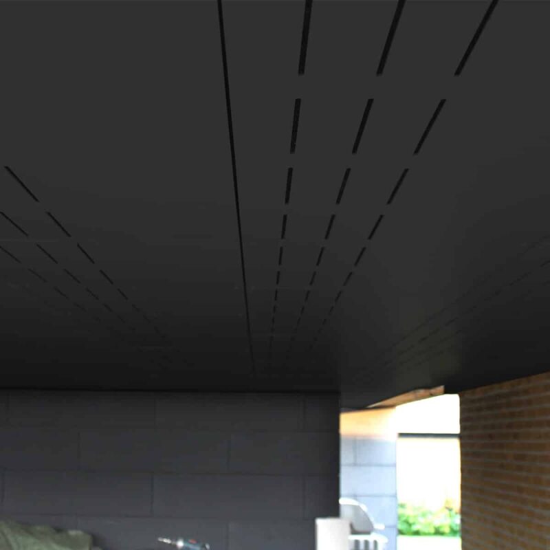 SCG Eaves Panel Half-Lining with ventilation 1200 x 600 x 4 mm in black