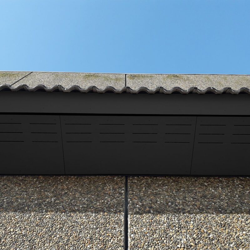 SCG Eaves Panel Half-Lining with ventilation 1200 x 600 x 4 mm in black
