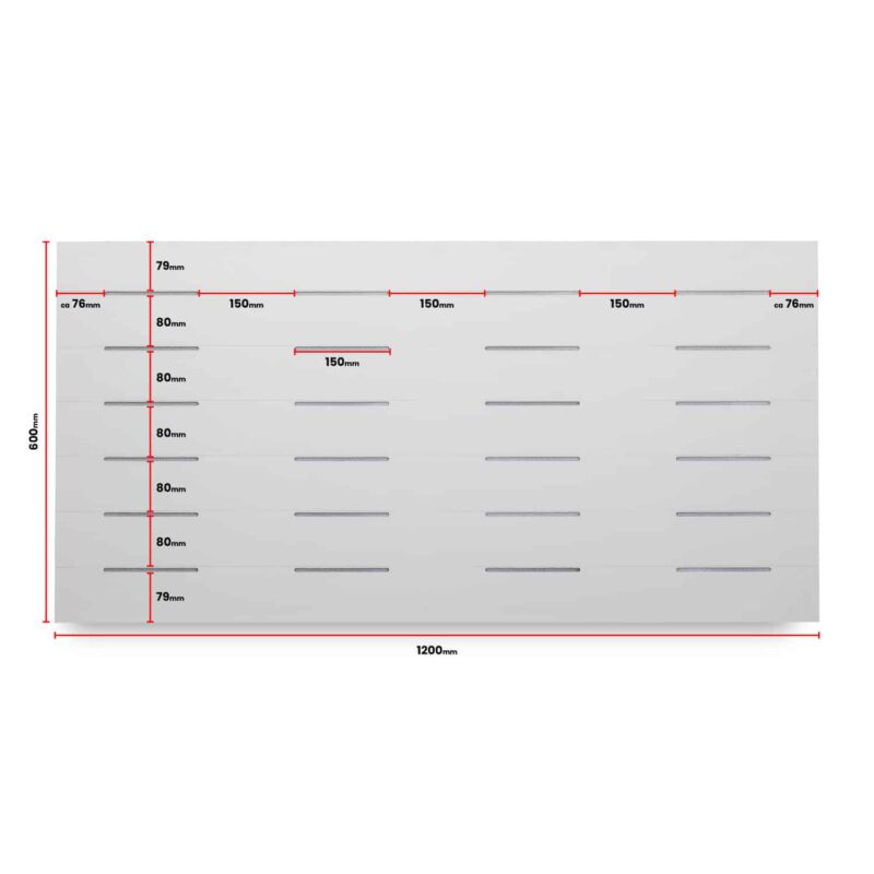 SCG Eaves Panel Lining with ventilation 1200 x 600 x 4 mm in white