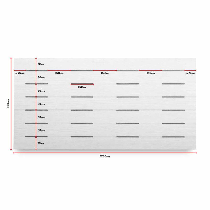 SCG Eaves Panel Structure with ventilation 1200 x 600 x 4 mm in white