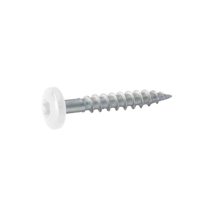 udhaengsskrue-hvid-enkelt-9804060-1000x1000-1.jpg Facade screws 4,3 x 28 mm in white (100 pcs.)